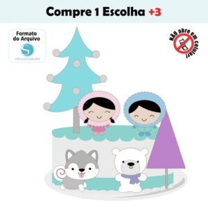 Arquivo de Corte Topo de Bolo Esquimós