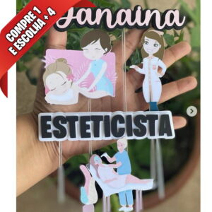 Arquivo de Corte Topo de Bolo Esteticista