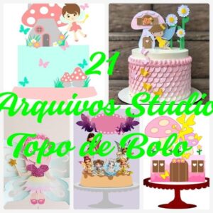 Arquivo de Corte Topo de Bolo - Fada