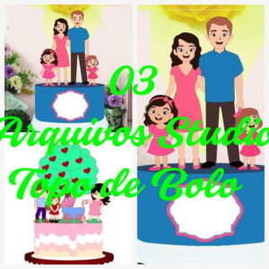 Arquivo de Corte Topo de Bolo - Família