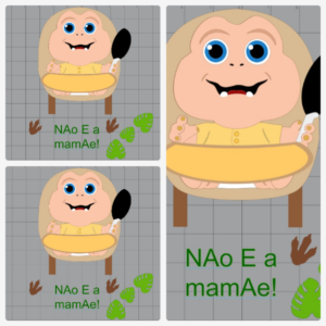 Arquivo de Corte Topo de Bolo - Família Dinossauro