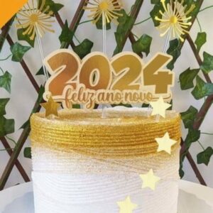 Arquivo de Corte Topo de Bolo Feliz Ano Novo 2004