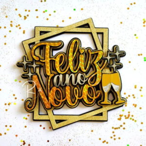 Arquivo de Corte Topo de Bolo - Feliz Ano Novo