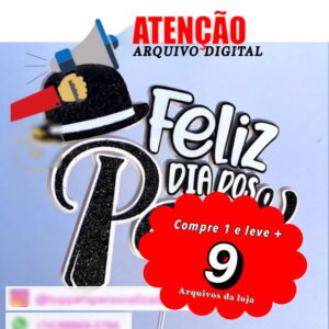 Arquivo de Corte Topo de Bolo - Feliz Dia dos Pais 4 (86c3)