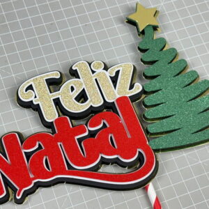 Arquivo de Corte Topo de Bolo Feliz Natal Arvore Studio