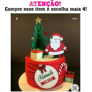 Arquivo de Corte: Topo de Bolo Feliz Natal