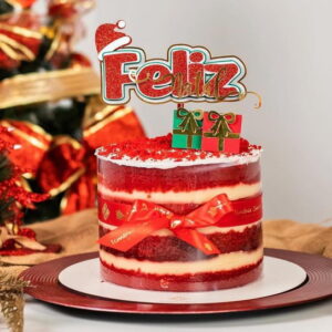 Arquivo de Corte Topo de Bolo Feliz Natal com Gorro