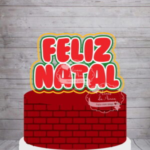 Arquivo de corte Topo de bolo Feliz Natal em camadas