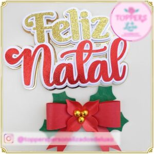 Arquivo de Corte: Topo de Bolo Feliz Natal