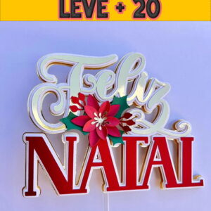Arquivo de Corte Topo de Bolo Feliz Natal Stu/pdf