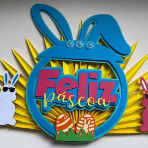 Arquivo de Corte Topo de Bolo Feliz Páscoa #17241