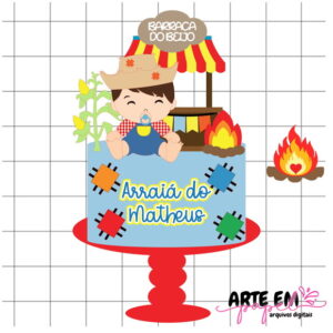 Arquivo de Corte: Topo de Bolo Festa Junina 062