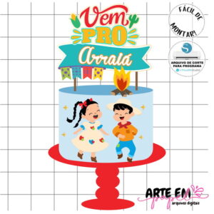 Arquivo de Corte: Topo de Bolo Festa Junina 085
