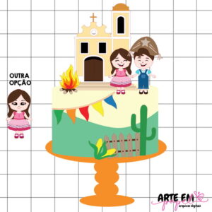 Arquivo de Corte: Topo de Bolo Festa Junina 109