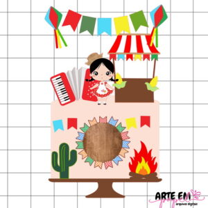 Arquivo de Corte: Topo de Bolo Festa Junina 157