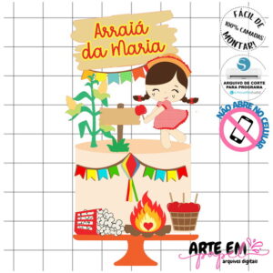 Arquivo de Corte: Topo de Bolo Festa Junina 159