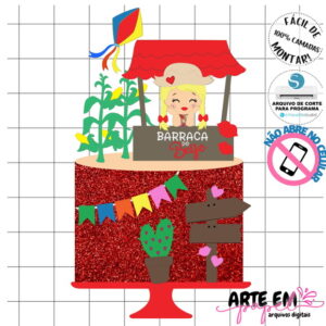 Arquivo de Corte: Topo de Bolo Festa Junina 171