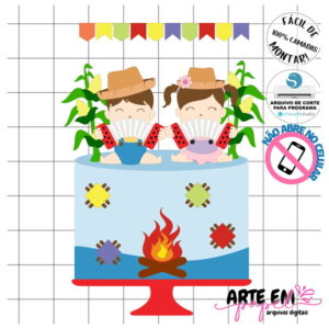 Arquivo de Corte: Topo de Bolo Festa Junina 176