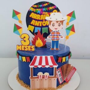 Arquivo de Corte Topo de Bolo Festa Junina Arraiá Menino