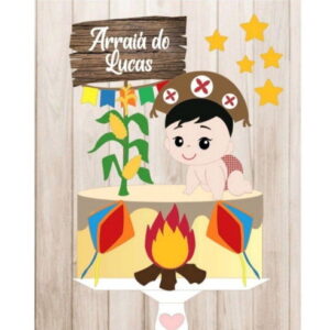 Arquivo de Corte Topo de Bolo Festa Junina Bebê Engatinhando