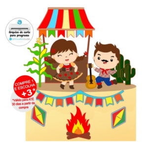Arquivo de Corte Topo de Bolo Festa Junina - Casal