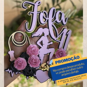 Arquivo de Corte Topo de Bolo Fitness Mulher A3