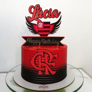 Arquivo de Corte Topo de Bolo Flamengo Feminino