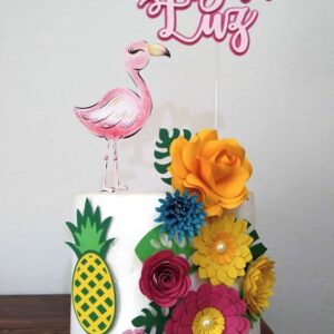 Arquivo de Corte Topo de Bolo Flamingo 112