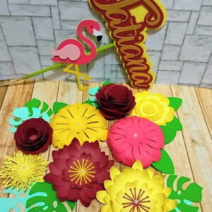 Arquivo de corte Topo de Bolo Flamingo CAMADA STUDIO #1644