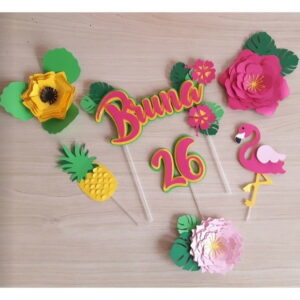 Arquivo de corte Topo de Bolo Flamingo CAMADA STUDIO #1648