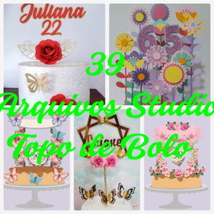 Arquivo de Corte Topo de Bolo - Floral