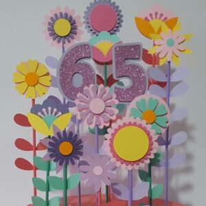 Arquivo de corte Topo de Bolo Flores CAMADAS- COD.: 633