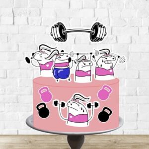 Arquivo de Corte Topo de Bolo Flork Academia Feminino