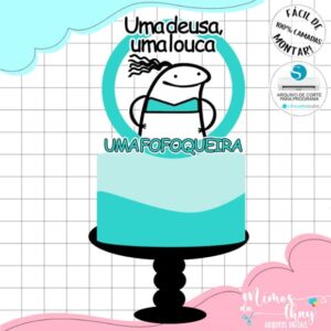 Arquivo de Corte Topo de Bolo Fofoqueira Flork 052