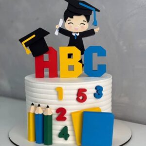 Arquivo de Corte: Topo de Bolo Formatura Abc Menino 3d 055