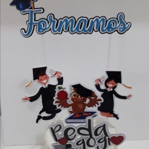 Arquivo de corte Topo de bolo Formatura Pedagogia