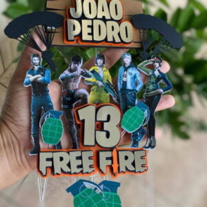 Arquivo de corte Topo de Bolo Free Fire STUDIO