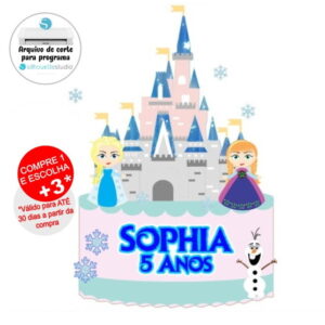 Arquivo de Corte Topo de Bolo Frozen