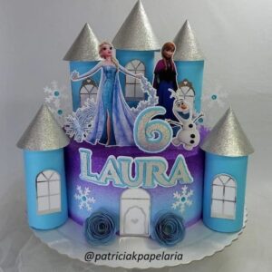 Arquivo de Corte Topo de Bolo Frozen Castelo #423
