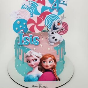 Arquivo de Corte Topo de Bolo Frozen com Pirulitos e Doces