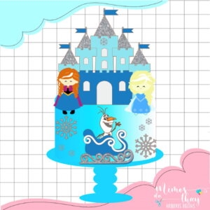 Arquivo de Corte Topo de Bolo Frozen Cute 011