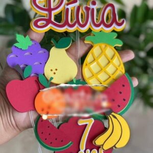 Arquivo de Corte Topo de Bolo Frutinha Frutas Studio #4979