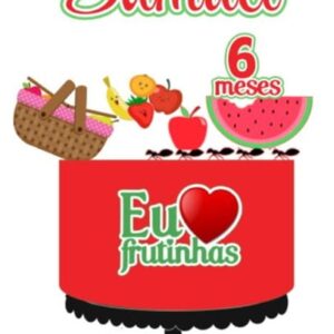 Arquivo de Corte Topo de Bolo Frutinha Frutas Studio #5012
