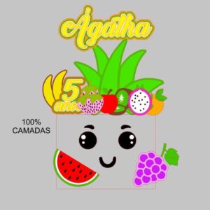 Arquivo de Corte Topo de Bolo Frutinhas