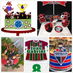 Arquivo de Corte Topo de Bolo Futebol 3 + Brinde