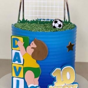 Arquivo de Corte Topo de Bolo Futebol Bebê