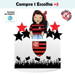 Arquivo de Corte Topo de Bolo Futebol - Menina