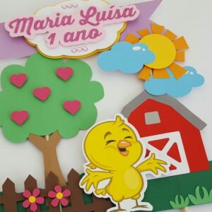 Arquivo de Corte - Topo de Bolo (Galinha Pintadinha) 2