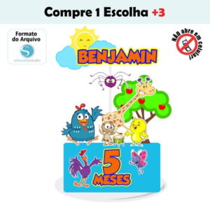 Arquivo de Corte Topo de Bolo Galinha Pintadinha #009