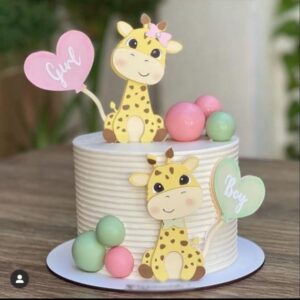 Arquivo de corte topo de bolo Girafinhas camadas